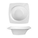 Салатник  400 мл 20*20 см h5,5 см с бортом Asymmetry белый фарфор NEW P.L. Proff Cuisine [3]