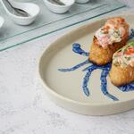 Блюдо овальное 29*18 см h2,5 см Crab Northern Blue Gray Frutti di Mare P.L. [1]