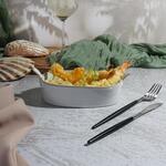 Блюдо овальное 19*11,5 см h4 см 400 мл Gray Oval Bucket с ручками Frutti di Mare P.L. [1]