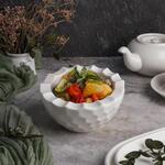 Салатник  150 мл d 15 см h8,5/7 см Crush Honeycombs белый фарфор P.L. Proff Cuisine [3]