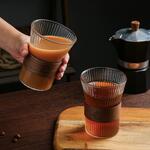 Чашка 300 мл кофейная без ручки Japanese Style Optic дерев. вставка d 8,2 см h11,2 см Barista [1]
