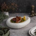 Блюдо овальное для подачи 25,8*20,5 см h5,5 см Organic белое фарфор P.L. Proff Cuisine [3]