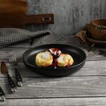 Тарелка с бортом d 21,5 см h3,5 см Black Sand Noble [4]