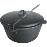 Казан котел 10 л чугун с крышкой черный ИНДУКЦИЯ P.L. Proff Cuisine