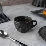 Кофейная пара 100 мл d 7 см h5,2 см Black Raw Wood P.L. Proff Cuisine [6]
