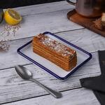 Блюдо прямоугольное 17*12,6*1,8 см 250 мл Blue Rim эмалированая сталь SUNNEX [1]