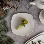 Тарелка 20*20 см h1,5 см квадратная с кругл. краем белая фарфор P.L. Proff Cuisine [6]