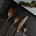 Вилка столовая 21,5 см матовая цвет светлая медь PVD Alessi-Copper P.L. [12]