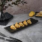 Блюдо прямоугольное 33*11 см h2,5 см с бортом Side Up1 Black Raw Wood P.L. Proff Cuisine [3]