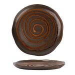 Тарелка d 27 см h2,5 см Dark Brown Lava lines Frutti di Mare P.L. [1]
