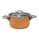 Кастрюля для подачи 9,5 см h4 см 400 мл круглая с крышкой Copper нерж. цвет медь P.L. Proff Cuisine