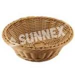 Корзина для хлеба d18,5 см h7,5 см плетеная ротанг коричневая SUNNEX
