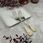 Вилка десертная 17,5 см матовая с золотом Lord Vintage Style P.L. Proff Cuisine [12] 