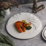 Тарелка d 31 см h4/1,5 см Oyster борт лесенка белая фарфор P.L. Proff Cuisine [6]