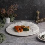Тарелка d 31 см h4/1,5 см Oyster борт лесенка белая фарфор P.L. Proff Cuisine [6]