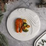 Тарелка d 31 см h4/1,5 см Oyster борт лесенка белая фарфор P.L. Proff Cuisine [6]