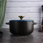 Кастрюля  2,8 л, 19/14,5*15 см фарфор с крышкой ДЛЯ ГАЗОВОЙ ПЛИТЫ Style Buffet New Kitchen