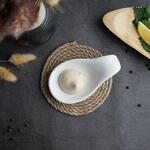 Соусник  25 мл 12*7 см h3 см Mini Mix круглый с ручкой белый фарфор P.L. Proff Cuisine [6]          