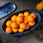 Блюдо овальное 51*29 см h12 см глубокое 5,5 л Aqua Blue Style Buffet P.L. [1] 
