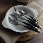 Ложка кофейная 13,8 см ручка черный пластик Grazia P.L. Proff Cuisine [12]