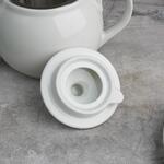 Чайник 500 мл d 10,8 см h11,2 см с фильтром белый фарфор P.L. Proff Cuisine [1]