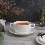 Бульонная пара 350 мл d 11,5 см h6 см белая фарфор Stackable P.L. Proff Cuisine [4]