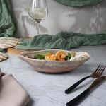 Блюдо овальное 24*12,5 см h5,5 см 210 мл Pearl Sea Stone с ручками Frutti di Mare P.L. [4]