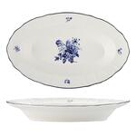 Блюдо овальное 25,2*15,7*3,6 см 250 мл глубокое Blue Flower P.L. Proff Cuisine [1]
