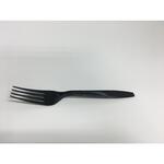Вилка одноразовая пластик, черный, 18 см, 24 шт/уп, P.L. Proff Cuisine