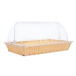 Корзина для хлеба и выкладки 41,5*28 см h6,5 см с откидной Roll-top крышкой ротанг SUNNEX