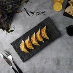 Блюдо прямоугольное 30*15 см h2,5 см с бортом Side Up1 Black Raw Wood P.L. Proff Cuisine [4]