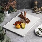 Блюдо прямоугольное 36*25,5 см h2 см Relief белое фарфор P.L. Proff Cuisine [1]