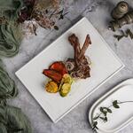 Блюдо прямоугольное 36*25,5 см h2 см Relief белое фарфор P.L. Proff Cuisine [1]
