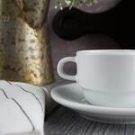 Кофейная пара 90 мл белая d 6,7 см h5 см фарфор Glory Eco Stackable P.L. Proff Cuisine [4]