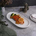 Блюдо овальное 32,7*17,8 см h2,7 см для подачи белое фарфор NEW P.L. Proff Cuisine [6]