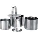 Набор кондитерских колец P.L. Proff Cuisine 3 шт + пресс (75*80 мм/ 65*80 мм/ 89*50 мм),