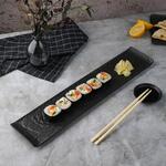 Блюдо прямоугольное 47*10 см h2 см с бортами Side Up2 Black Raw Wood P.L. Proff Cuisine [3]