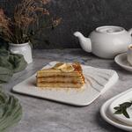 Тарелка 20*20 см h2/1 см квадратная Oyster борт лесенка белая фарфор P.L. Proff Cuisine [6]