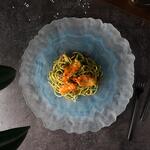 Блюдо круглое d 33 см h2 см Blue Sunset матовое стекло P.L. Proff Cuisine [6]