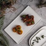 Блюдо прямоугольное 35*20 см h1,9 см Relief белое фарфор P.L. Proff Cuisine [3]