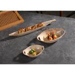 Блюдо овальное 44*5 см h4 см 200 мл для закусок Pearl Fish Sea Stone Frutti di Mare P.L. [4]