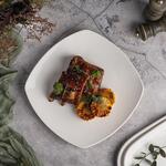 Тарелка 26*26 см h2,5 см квадратная с кругл. краем белая фарфор P.L. Proff Cuisine [6]