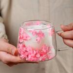 Чашка 200 мл кофейная Petals лепестки между стенками d 10/8,1 см h7,5 см термостекло Barbossa [1]