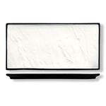 Блюдо прямоугольное 36*25,5 см Relief белое с черным бортом фарфор P.L. Proff Cuisine [1]