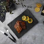 Блюдо прямоугольное 30*21 см h2,5 см с бортом Side Up1 Black Raw Wood P.L. Proff Cuisine [3]