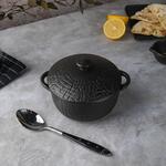Бульонница 500 мл d 14 см h7 см с крышкой Black Raw Wood P.L. Proff Cuisine [6]