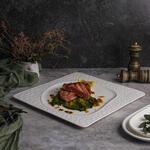 Тарелка 30,5*30,5 см h1,5 см квадратная Oyster белая фарфор P.L. Proff Cuisine [1]