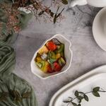 Салатник  450 мл 13*11 см h8 см овальный Crumpled Style белый фарфор P.L. Proff Cuisine [4]