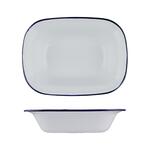 Блюдо для подачи 26*19 см h6 см 1250 мл Blue Rim эмалированая сталь SUNNEX [1]