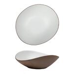 Салатник 800 мл 24*20,7 cм h8 cм White Matt New Brown Taiga P.L. [3]